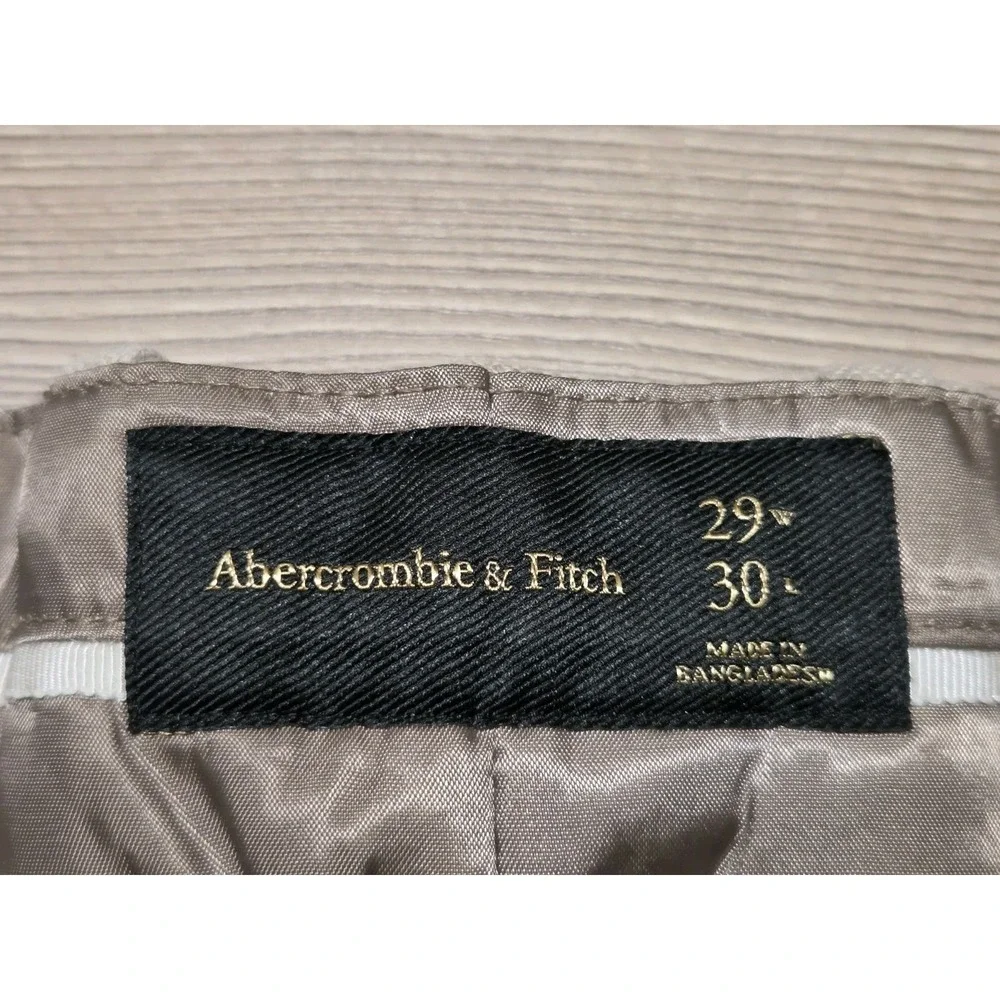 Abercrombie & Fitch Linen Viscose Cotton Blend Pants Beige Mens Size 29x30